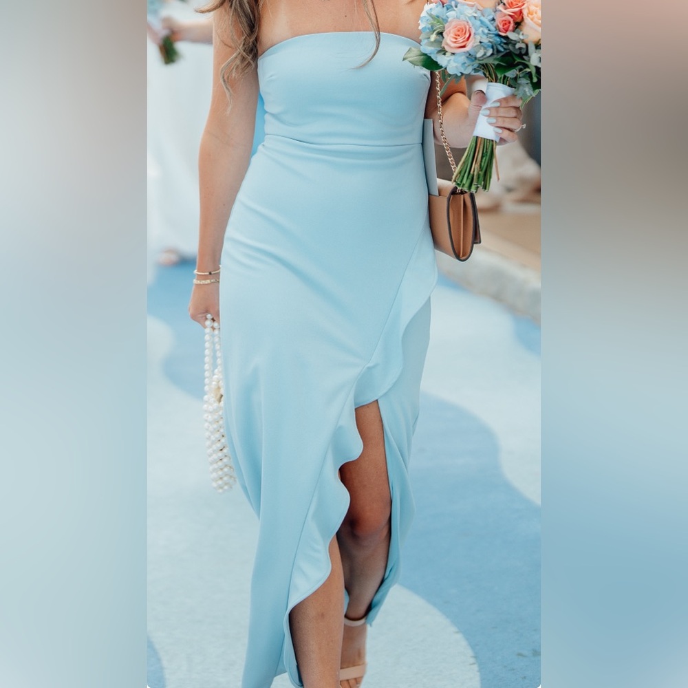 WORN ONCE Lulus Strapless Dress